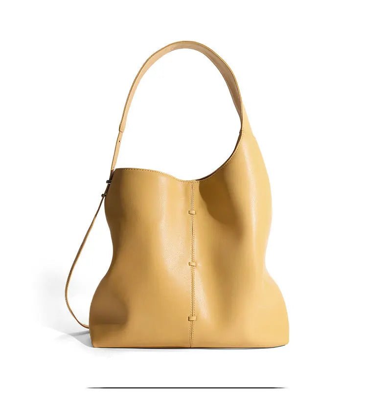 Soft Leather Barrel Shoulder Bag | Underarm & Crossbody - The PM Edit