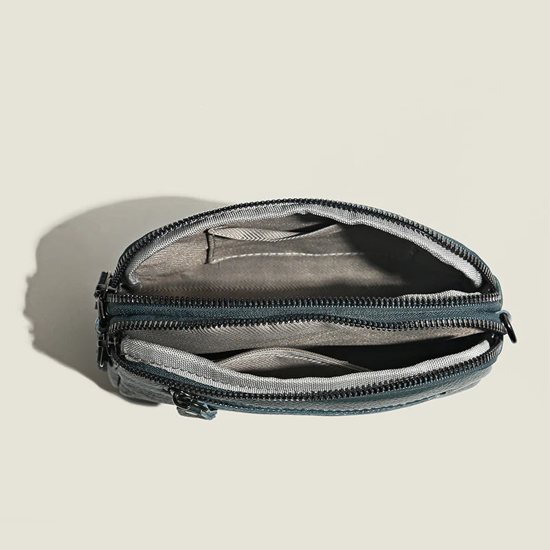 Genuine Cow Leather Crossbody Messenger Flap Bag for Women