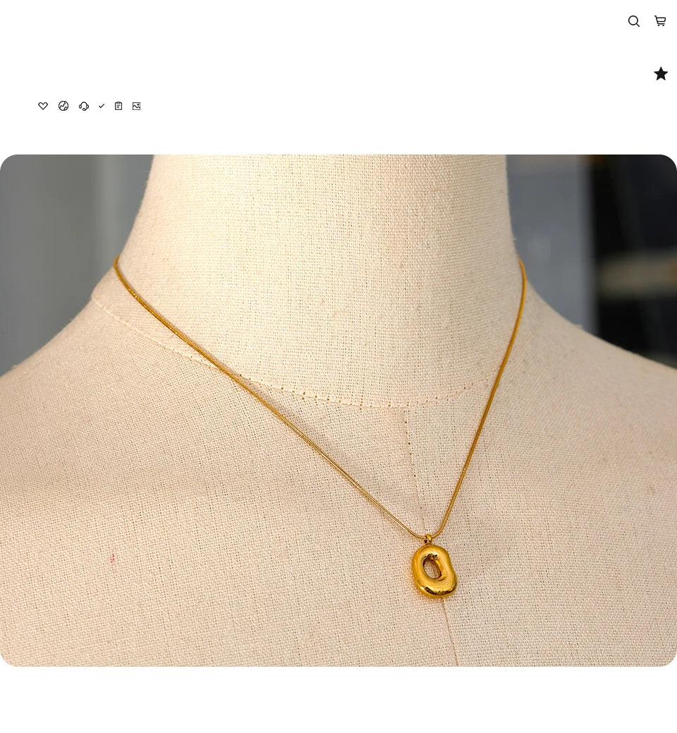Chunky Hollow Geometric Pendant Necklace | 18K PVD Gold & Silver Stainless Steel Statement Jewelry
