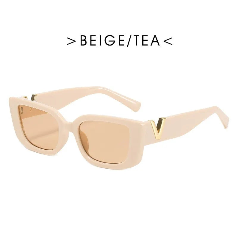 Rectangle Sunglasses with Gold Hardware | UV400 | 3 Colors
