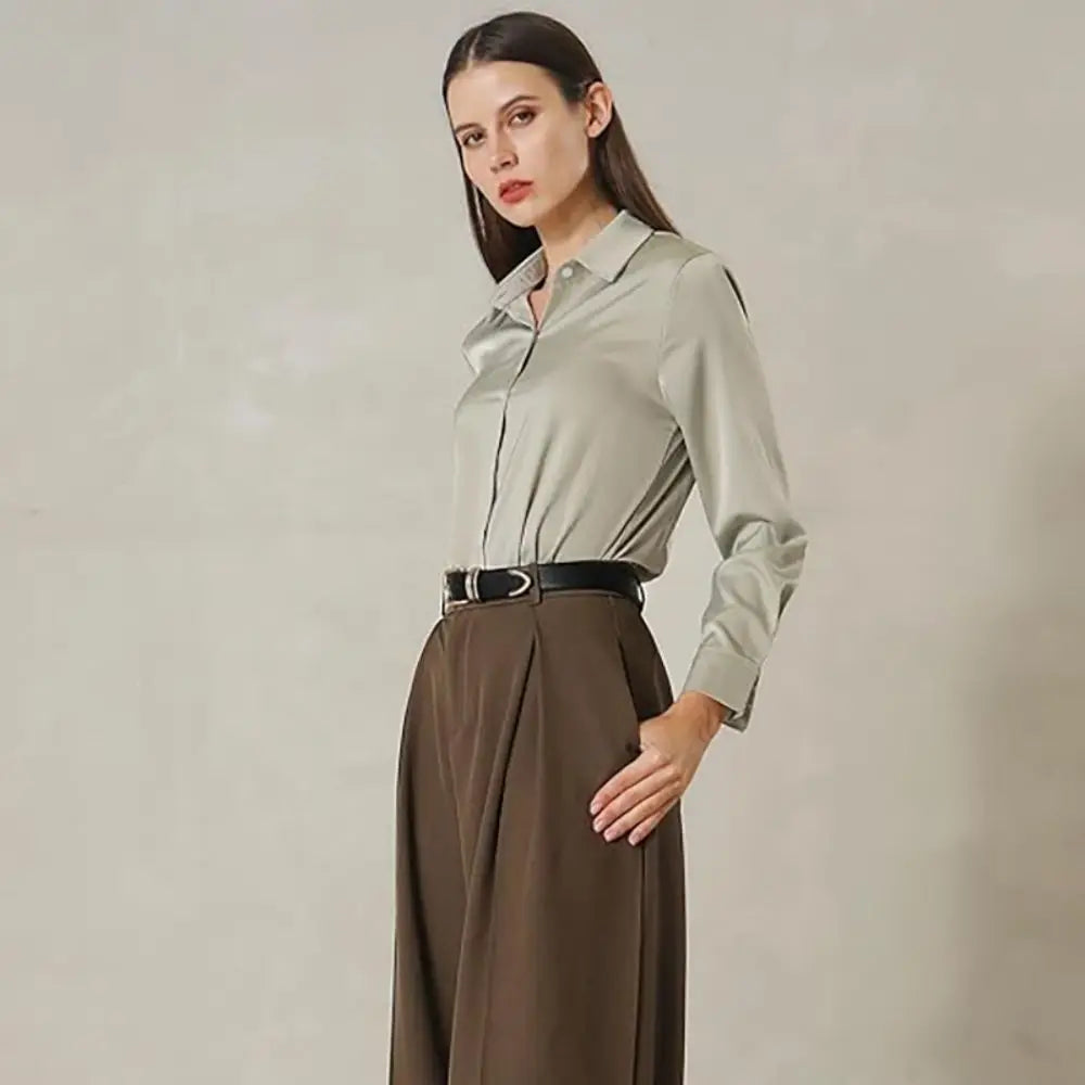 Triple-Ring Gold Buckle PU Leather Belt | Women's Fashion Waist Belt