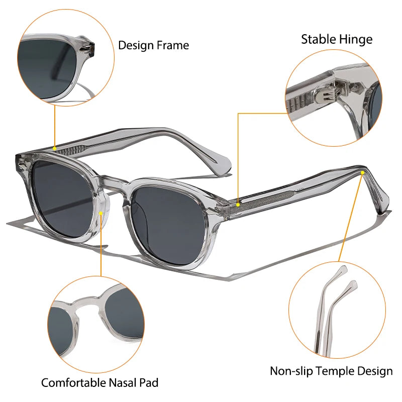 Unisex Retro Round UV400 Sunglasses | Plastic Frame