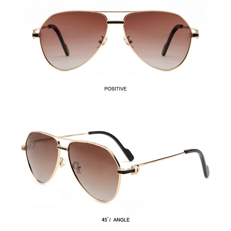 Polarized Aviator Sunglasses | UV400 | Gold Metal Frame