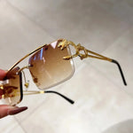 Load image into Gallery viewer, The Luxe Frame – Rimless Square Sunglasses
