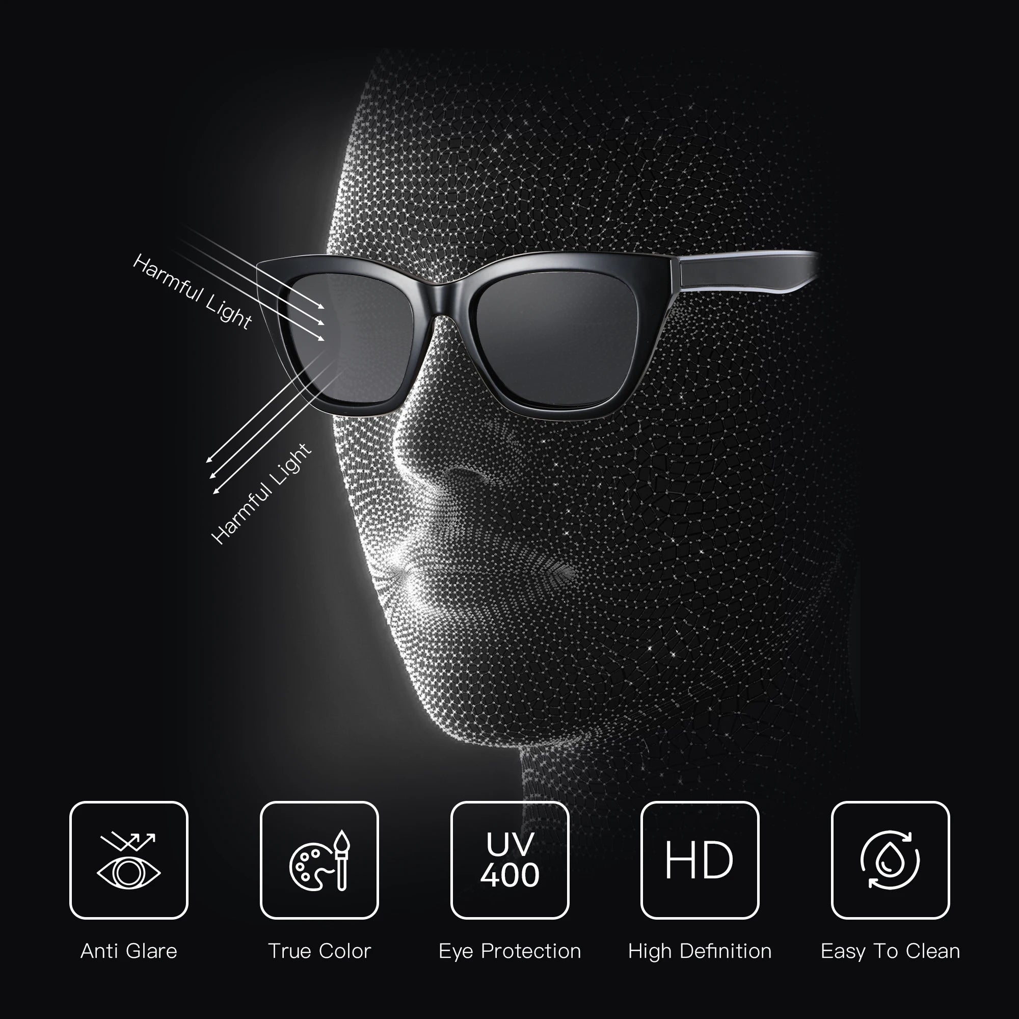 Square Polarized Sunglasses | UV400 Protection