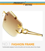 Load image into Gallery viewer, The Luxe Frame – Rimless Square Sunglasses
