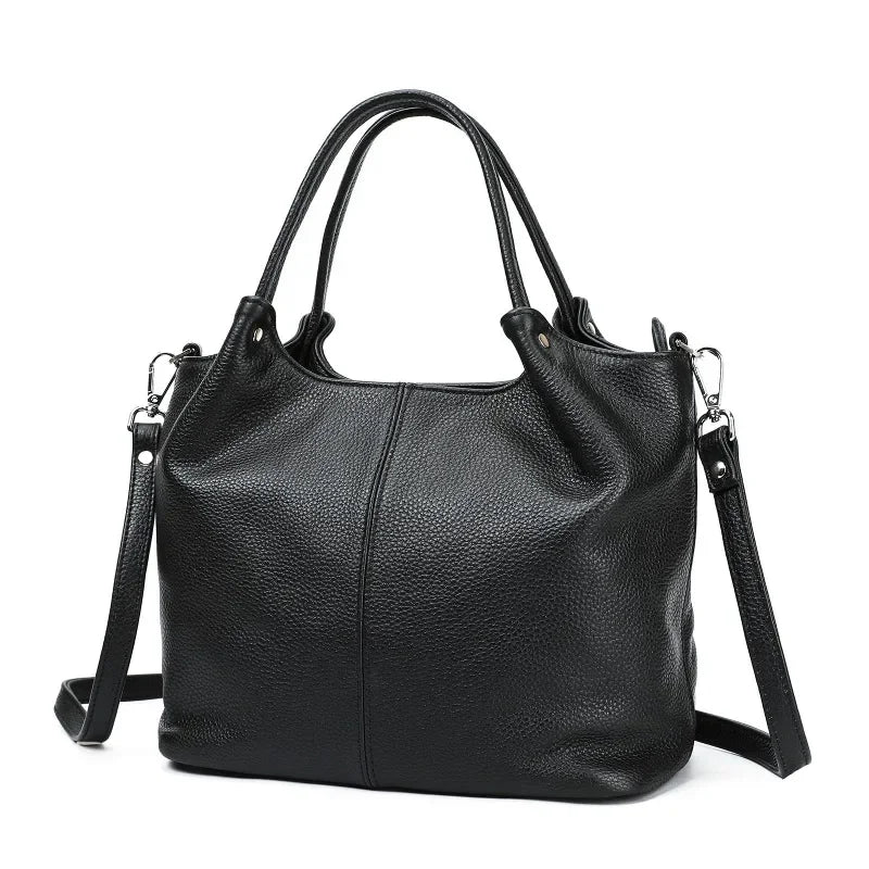 Genuine Leather Soft Cow Tote Bag | Spacious Crossbody & Shoulder Bag