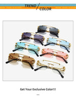 Load image into Gallery viewer, The Luxe Frame – Rimless Square Sunglasses
