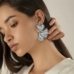 Load image into Gallery viewer, Maple Leaf Geometric Statement Earrings – Bold, Lightweight &amp; Uniquely Chic
