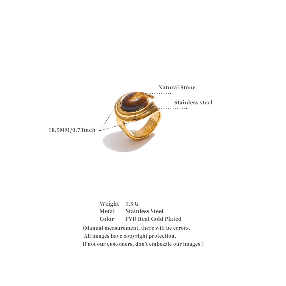Tiger's Eye Open Ring