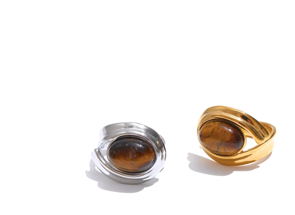 Tiger's Eye Open Ring