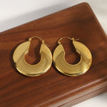 Load image into Gallery viewer, Sculpted Shine Chunky Hoops – Gold-Plated Classic
