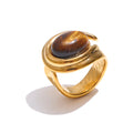 Tiger's Eye Open Ring