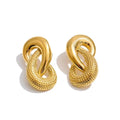 Interlocking Stud Earrings & Pendant Necklace | PVD Gold