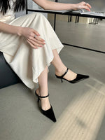 Load image into Gallery viewer, Pointed-Toe Strappy Slip-On Heels
