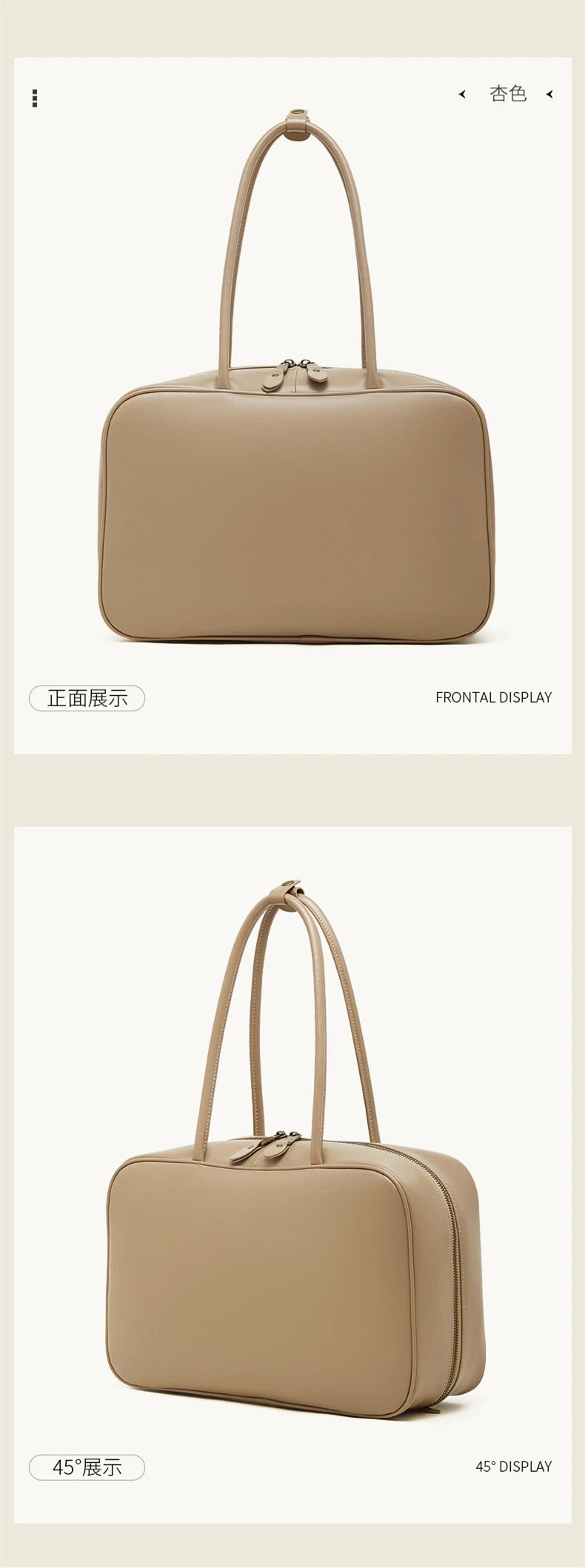 Genuine Cowhide Leather Tote Satchel | Large Capacity Work Bag