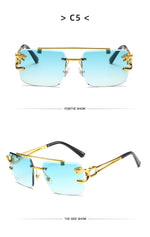 Load image into Gallery viewer, The Luxe Frame – Rimless Square Sunglasses
