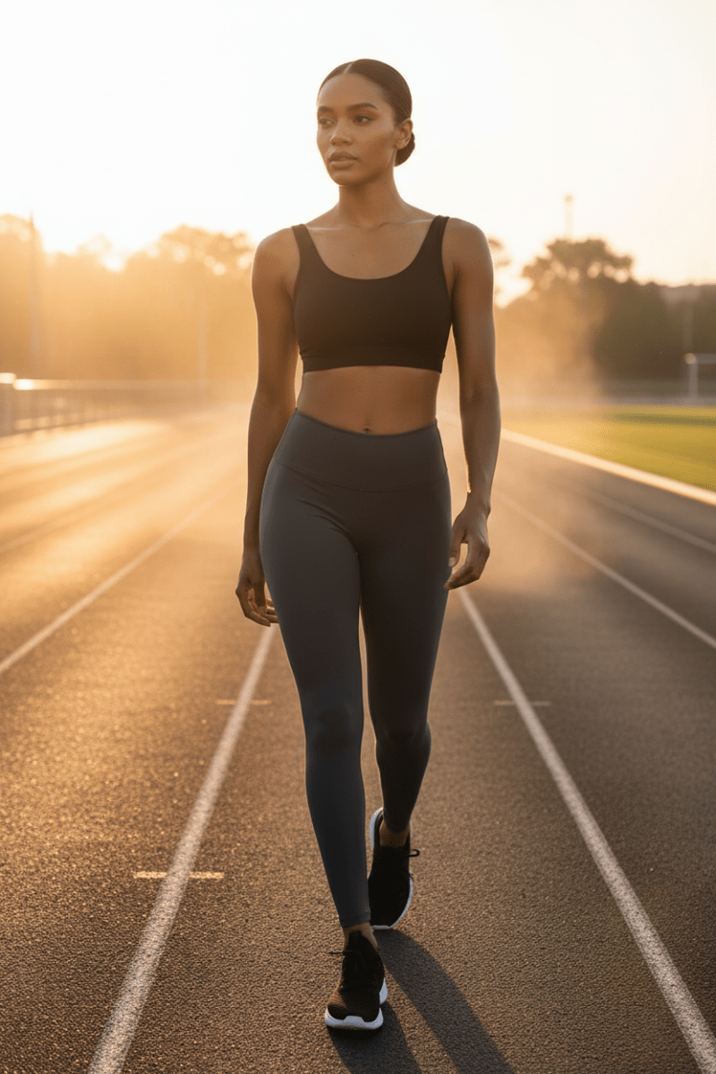 High-Waist Slim-Fit Active Leggings - The PM Edit