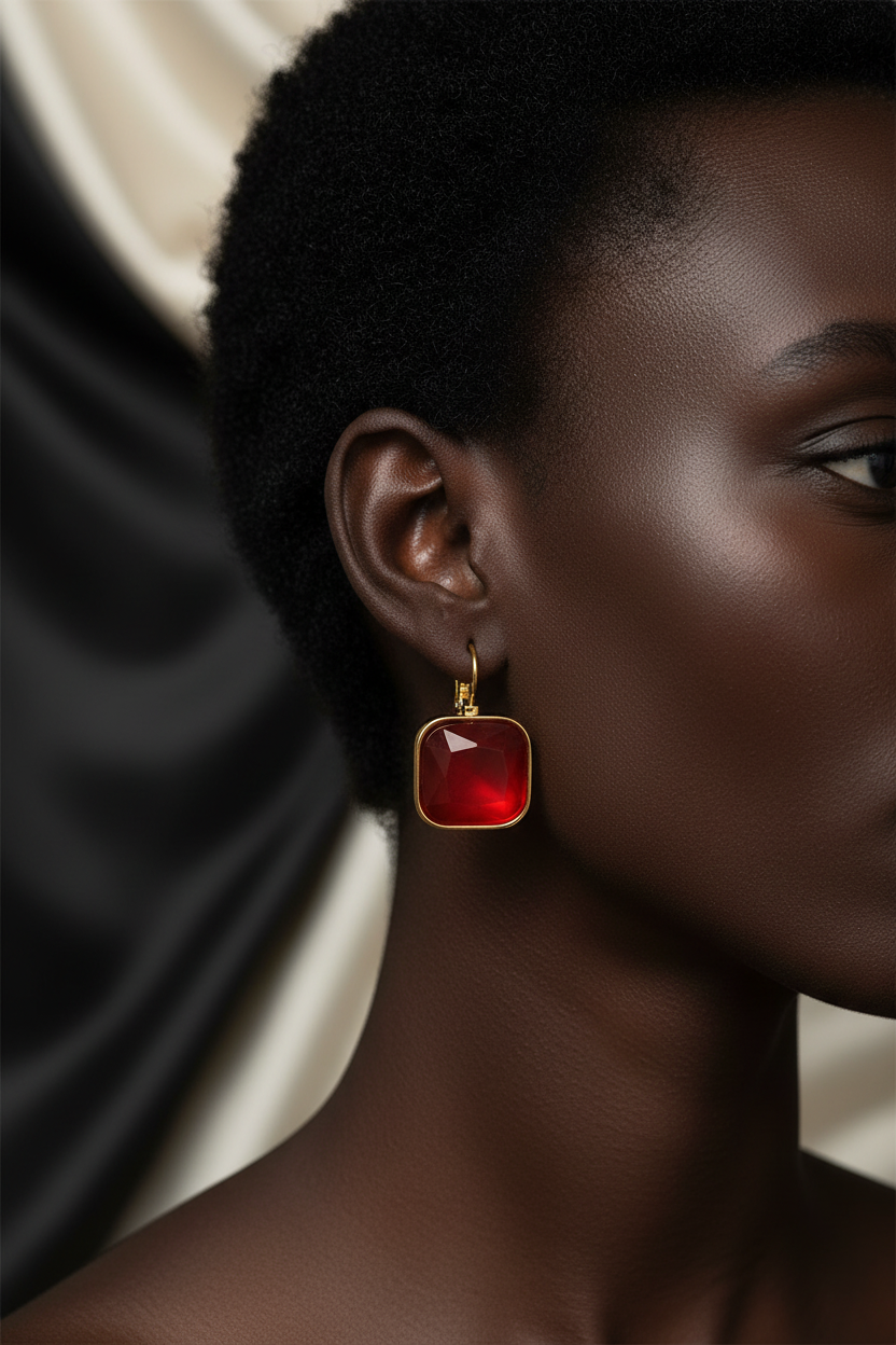 Additional Red earring lifestyle