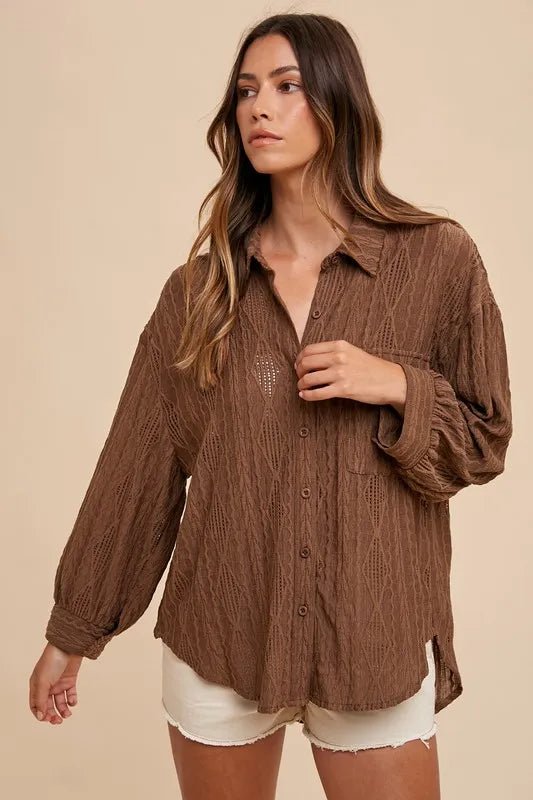Button Down Drop Shoulder Shirt - The PM Edit
