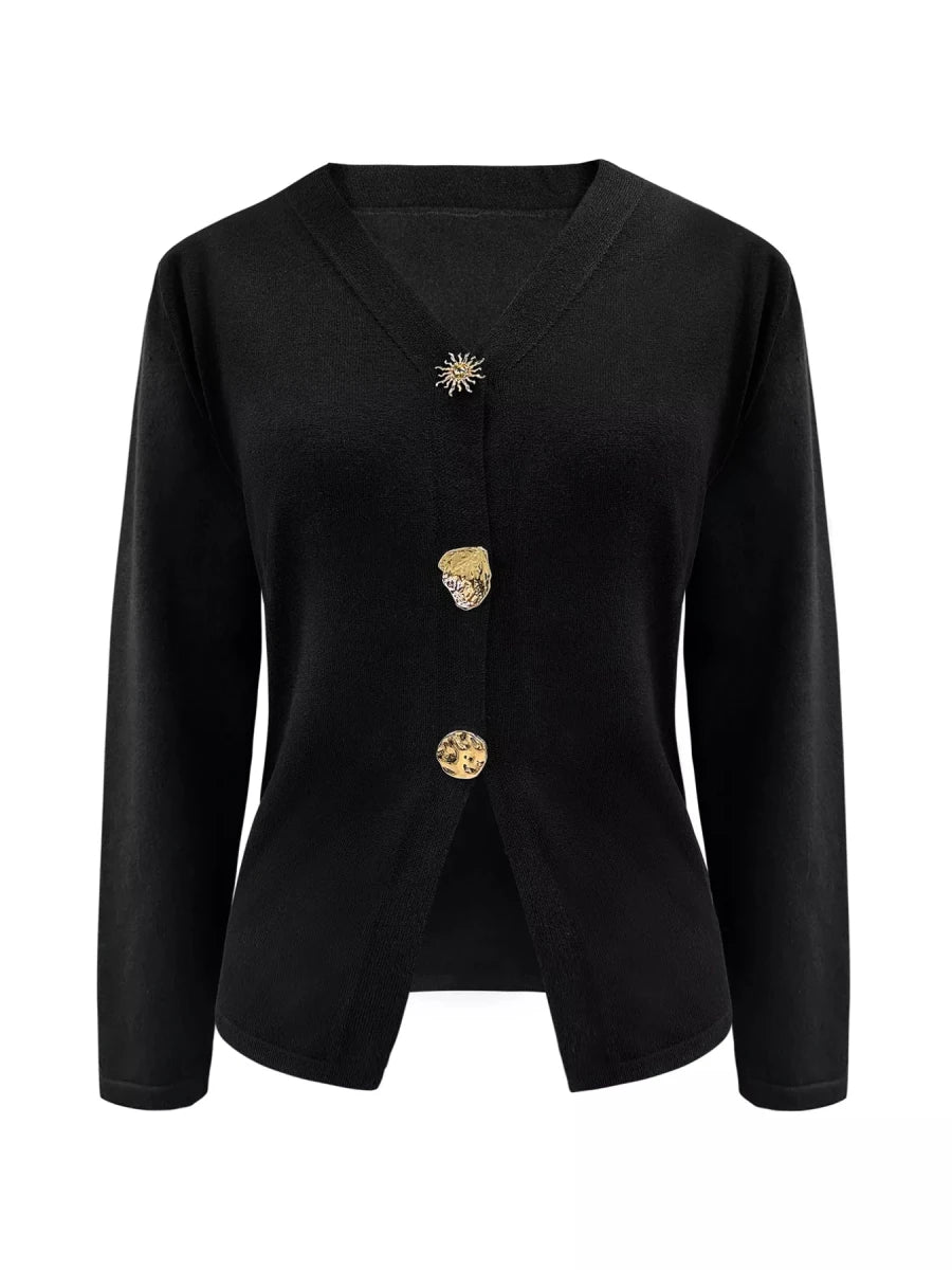 Button - Down Knit Cardigan - The PM Edit