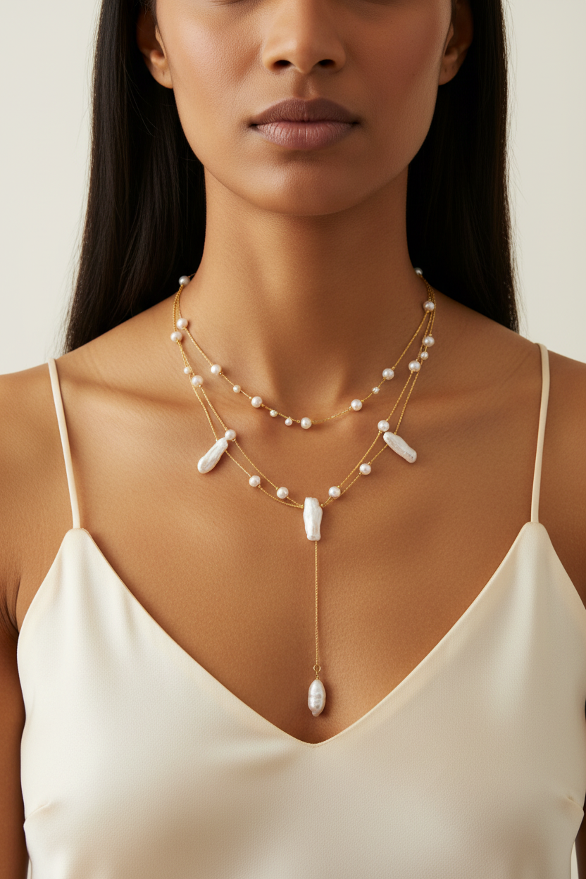 Baroque Pearl Necklace - Model 2