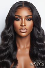 Load image into Gallery viewer, 5"x5" Body Wave Wear &amp; Go Glueless #1B Lace Closure Wig-100% Human Hair
