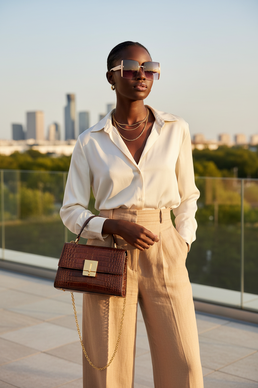 Black Model — Full Styled Look