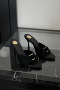 Black Mule Heels - Pair