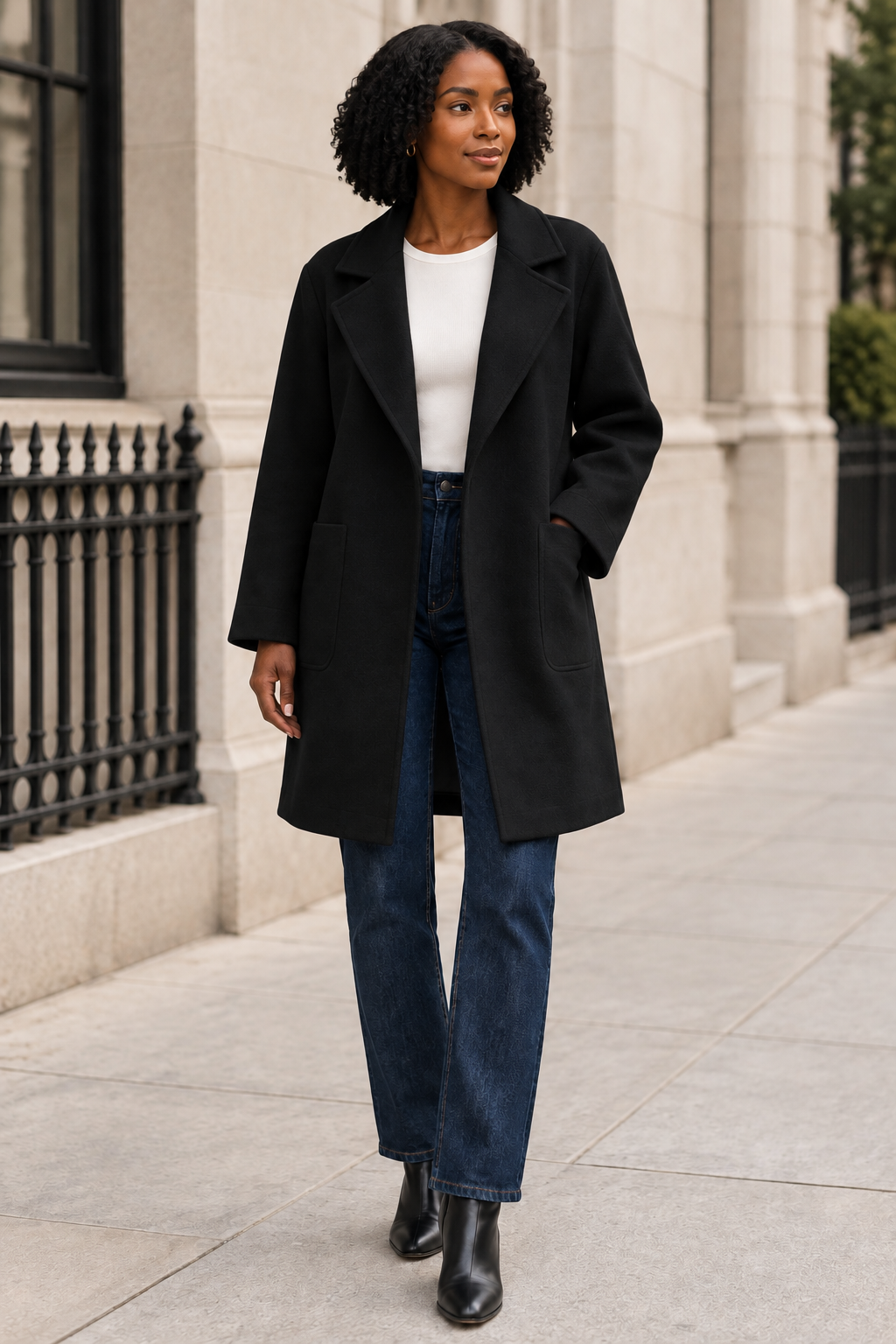 Black trench coat