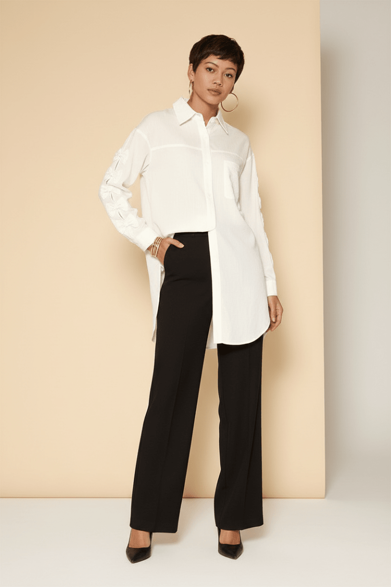 Bow Sleeve Button Down Shirt - The PM Edit