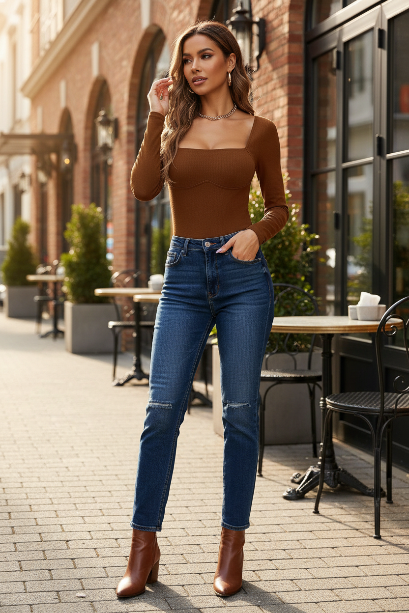 Brown — Casual Denim
