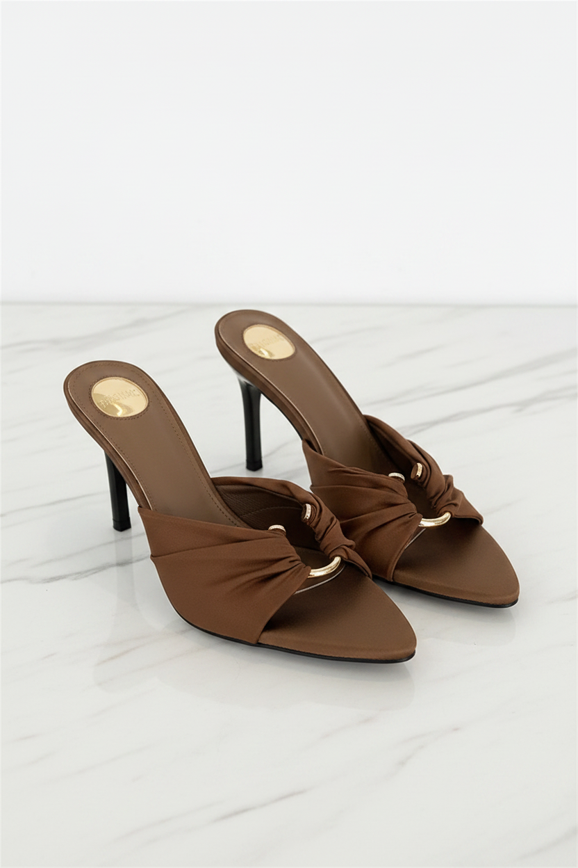 Brown Mule Heels - Pair