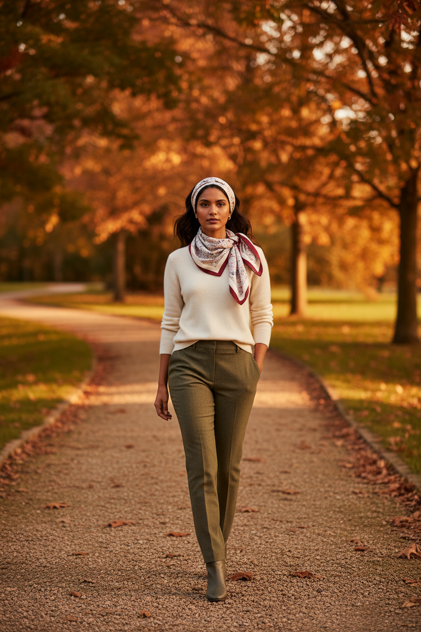 Burgundy Paisley Scarf — Hair