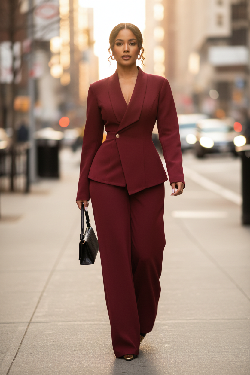 Burgundy Set - Black Model