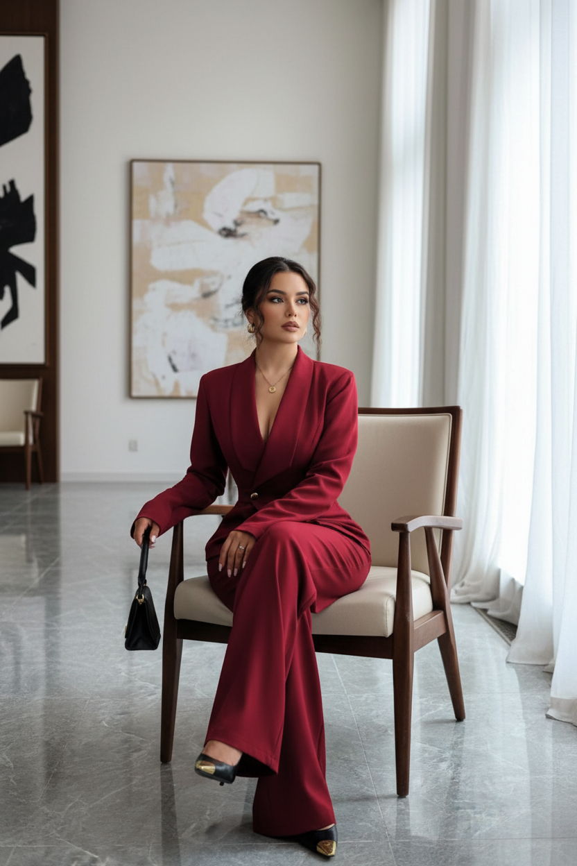 Burgundy Set - Latina Model