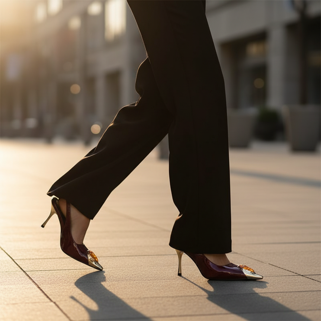 Burgundy Slingback Lifestyle