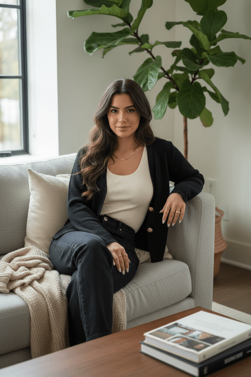 Button - Down Knit Cardigan - The PM Edit