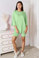 Load image into Gallery viewer, Three-Quarter Sleeve Top and Shorts Set

