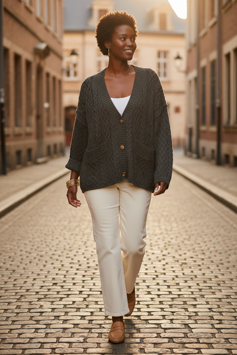 Cable Knit - Khaki Street