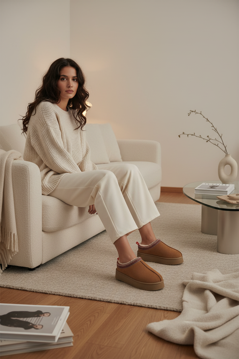 Camel Sherpa Slippers