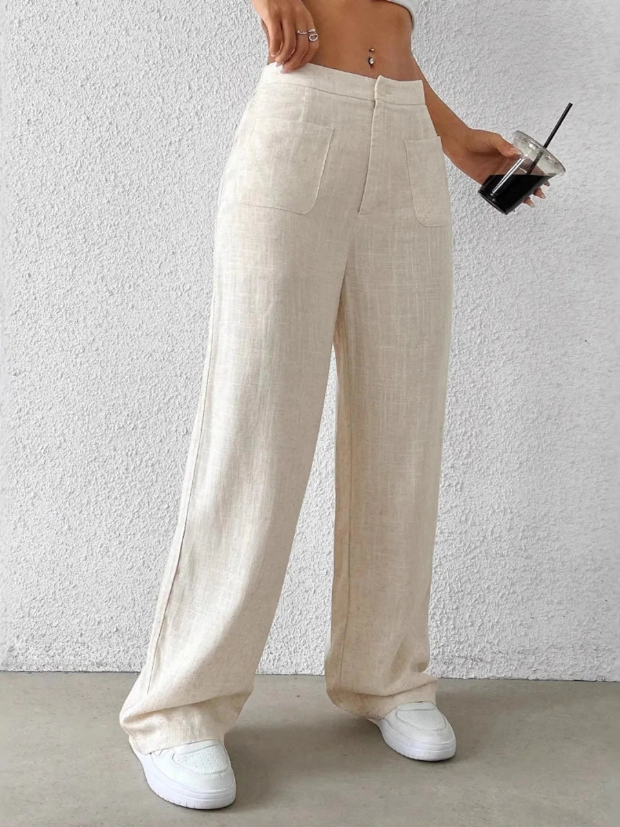 Wide - Leg Linen Pants - The PM Edit