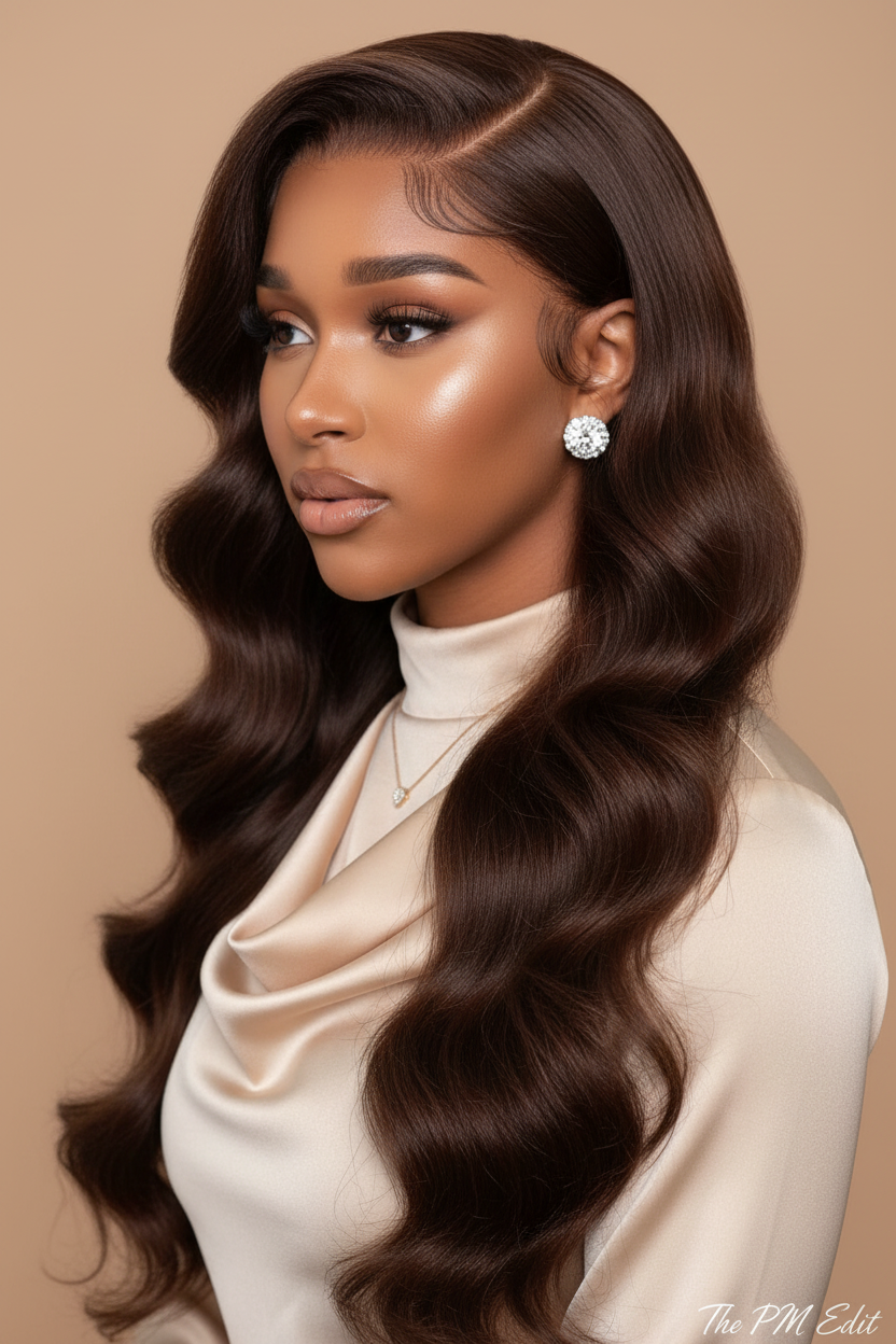 Chocolate Brown Body Wave - Three Quarter