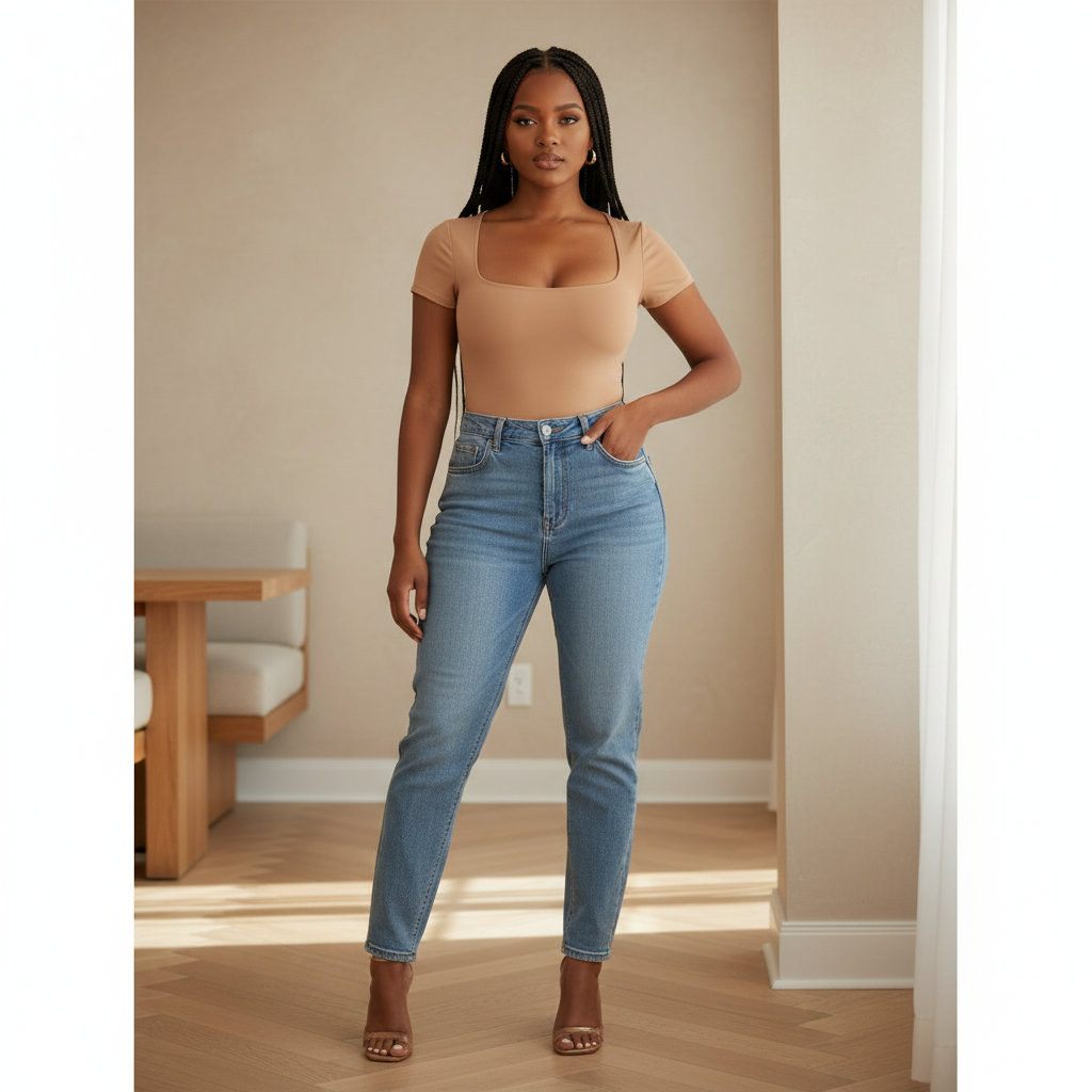 Corrected Tan bodysuit image 1