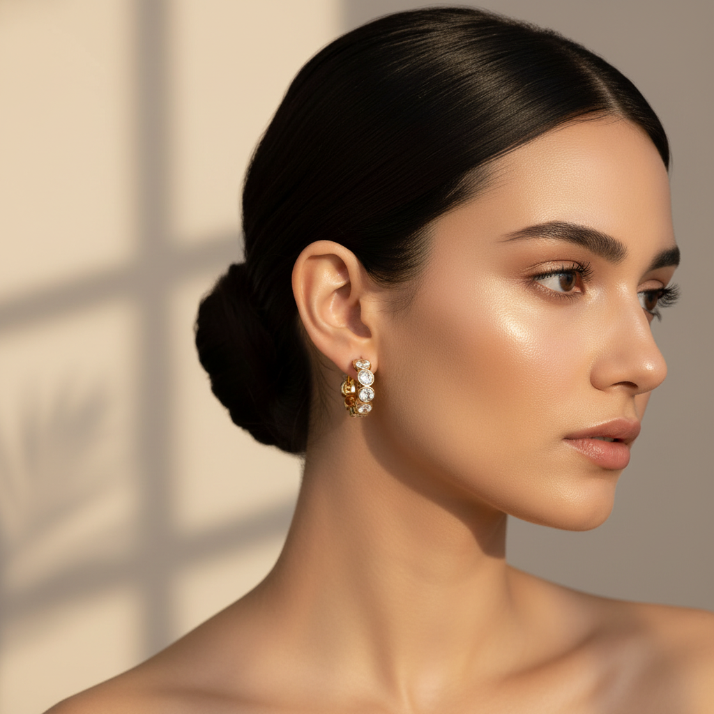 Crystal Bezel Hoops Product 1