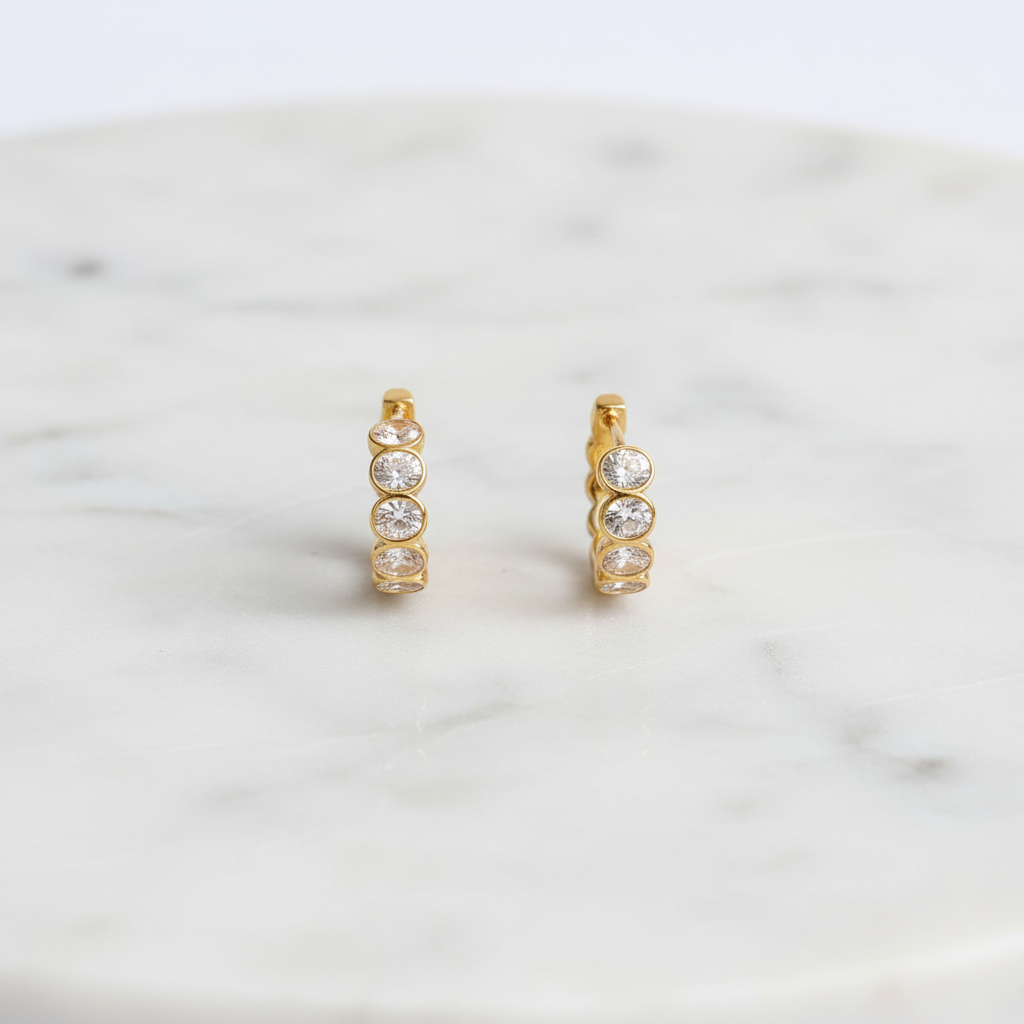 Crystal Bezel Hoops Product 2