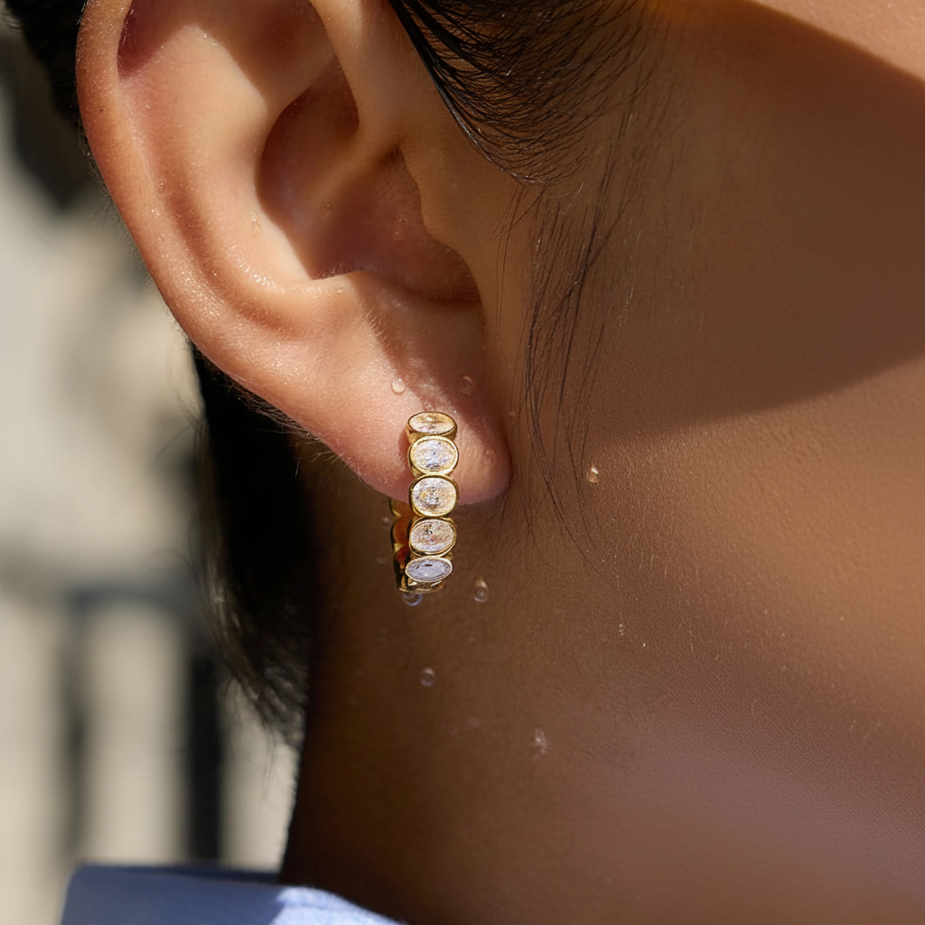 Crystal Bezel Hoops Product 3