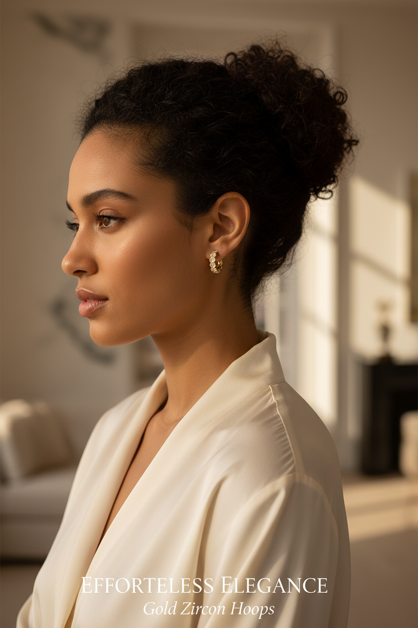 Crystal Bezel Hoops Updo