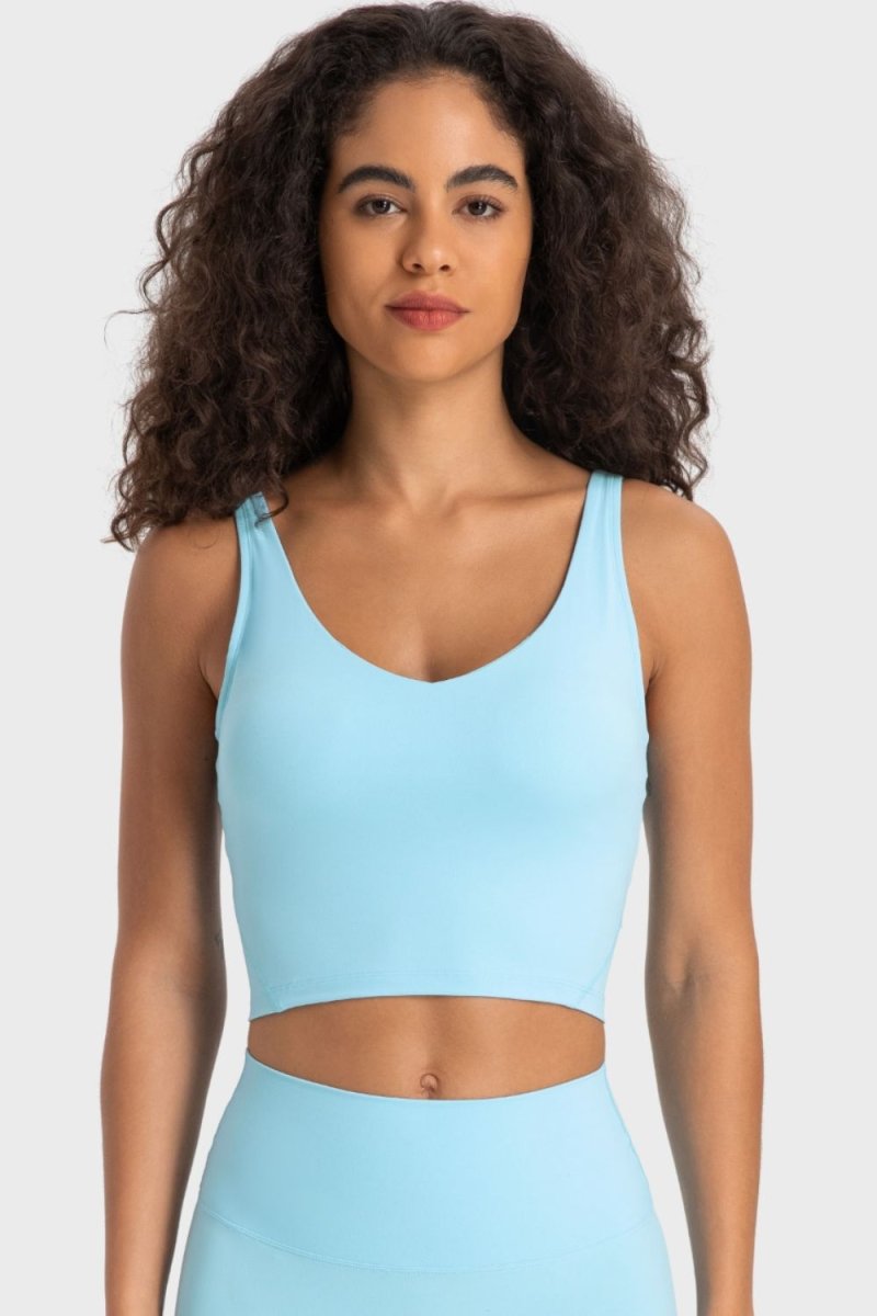 V-Neck Crop Sports Bra - The PM Edit