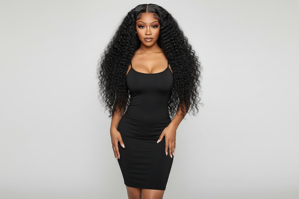 Water-Wave 13×6 Glueless HD Lace Front Wig – 200% Density Virgin Human Hair